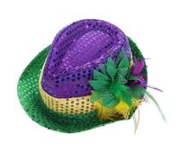 iplusmile Chapeau Vert à Paillettes pour Carnaval Design Unique et Confortable, Léger Fêtes de Carnaval et Performances Scène