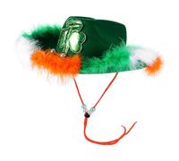 iplusmile Chapeau Western de Carnaval Saint-patrick, Paillettes et Tissu | Accessoire Photo pour Fête à Thème, Style Festif pour Adultes et Garçon et Filles, Effet Scintillant