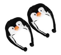iplusmile Chapeaux de Déguisement Pingouin Lot de 2 Accessoire Photo Créatif Confortable Rembourrage Coton PP Facile à Porter pour Célébration Garçon et Filles Adultes