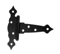 iplusmile Charnières De Portail En Fer Forgé T, Charnières Robustes Noires Pour Porte De Grange, Quincaillerie Extérieure En Métal, 6 Pouces, Équipement Pour Abri De Jardin