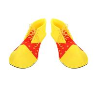 iplusmile Chaussures de Clown Grosse Taille Jaunes à Points Rouges Accessoires de Costume de Cosplay pour Halloween et Spectacles de Magie Chaussures Légères et Résistantes pour Adultes