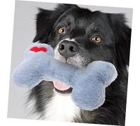 iplusmile Chien à Mâcher Os avec Couineur Douce et Interactive Grand Format Bleu pour Chiots et Petits Chiens Favorise Nettoyage des Dents et Évite Dégâts Meubles