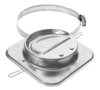iplusmile Clapet Anti-retour en Inox 150x150 Mm Vanne de Hotte Aspirante Anti-refoulement Clapet Anti-retour pour Conduit de Cheminée à Vide Cuisine Professionnelle et Domestique