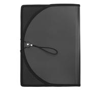 iplusmile Classeur Accordéon 25 Compartiments Noir Poche Filet, Organiseur de Documents Grand Format, Pochette de Rangement Extensible pour Bureau et Organisation Scolaire