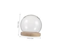 iplusmile Cloche Verre Ronde Transparente avec Poussière pour Fleurs et Figurines Argile Décoration de Bureau
