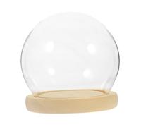 iplusmile Cloche Verre Transparente avec Socle Protecteur pour Fleurs Décoration Polyvalente pour Mariage Noël Halloween et Objets Art