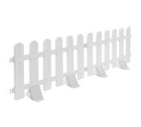 iplusmile Clôture Blanche en Plastique pour Jardin 2pcs, Barrière Robuste et Non Périssable avec 4 Bases, pour Décorer Votre Cour Extérieure et Protéger les Plantes
