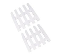 iplusmile Clôture Décorative en Bois Massif Blanc 2 Pcs 12 Mètre pour Arbre de Noël Bordure de Rondins pour Jardin et Terrasse Ornement de Présentation de Magasin Protection Pelouse et