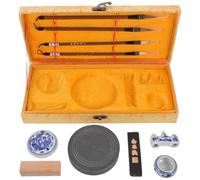 iplusmile Coffret Calligraphie Élève Portable, Pinceau D'écriture, Bois et | Étude et Dessin, Surface Lisse, Tissu, Novices et Artistes, Kit Présent Pratique pour Écrire