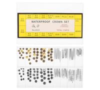 iplusmile Coffret D’Accessoires de Réparation pour Couronnes et Tiges de Montre en Cuivre Kit avec Boîte de Rangement Compact Pièces de Rechange pour Montre Bricolage Horloger