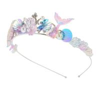 iplusmile Coiffe de Cosplay Sirène Taille Garçon et Filles Bandeau en Coquillage et Strass Fille Fête Thème Océan Mer Princesses