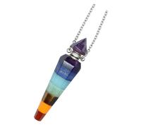 iplusmile Collier D'aromathérapie Huile Essentielle En Cristal Naturel Hexagonal Argenté Pour Femme Usage Quotidien Et Soirée Pendentif Flacon Chakra 7 Couleurs
