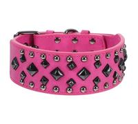 iplusmile Collier De Protection à Pointes pour Chien Rivets Métalliques Collier Réglable Confortable pour Chiens De Moyenne