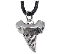 iplusmile Collier Dent de Requin Noir avec Pendentif Loup Robuste Mode Hip-hop Surfer pour Hommes et Femmes