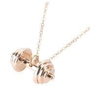 iplusmile Collier Femme Pendentif Haltère Inoxydable Doré Chaîne Décorative Créative pour Soirée et Plage Accessoire Mode