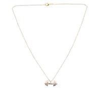 iplusmile Collier Femme Punk Style avec Pendentif Haltère Doré Rose Inoxydable Chaîne Bijoux Décorative pour Fête et Usage Quotidien