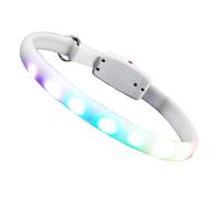 iplusmile Collier Lumineux LED pour Chien Batterie 400mah, Matériau Confortable Abs et PVC, Rechargeable USB, pour Sorties Nocturnes en Toute Sécurité