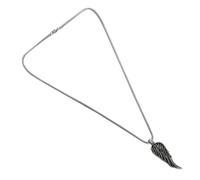 iplusmile Collier Pendentif Ailes d'Ange en Acier Titane Chaîne Pull pour Homme Design Vintage Plume Unique Accessoire de Cou Élégant pour Usage Quotidien et Occasions Spéciales