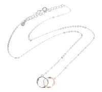 iplusmile Collier Pendentif Cercle Entrelacé Moderne En Alliage Inoxydable Réglable Femme Pour Fête Des Mères Design Anneau Infini Entrelacé