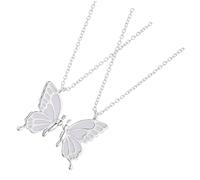 iplusmile Colliers D'amitié Pour Deux Filles En Acier Inoxydable Argenté, Design Créatif Et Léger, Présent Pour Meilleures Amies Lors D'anniversaires Ou Fêtes