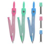iplusmile Compas de Dessin Métal 3 Jeux pour Tracé Précis Cercles Stabilité et Ajustement pour Examen Élève Arts Mathématiques Kit Scolaire
