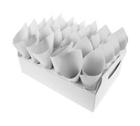 iplusmile Cône pour Mariage Support 30 Trous en Papier Blanc pour Fleurs Séchées, Présentoir à Cornets de Confettis de Mariage Léger pour Églises et Banquets