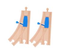 iplusmile Connecteurs de Rails de Train en Bois 2 Pièces avec Aiguillage Accessoires pour Ensembles de Train Compatibles Grandes Marques Stimule L’Imagination Raisonnement Spatial Garçon et Filles