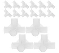 iplusmile Connecteurs en Plastique Blanc Joint Quatre Voies Lot de 50 Usage Polyvalent et Stabilité Renforcée pour Tringle de Placard 16mm pour Appartement