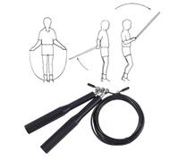 iplusmile Corde à Réglable Aluminium avec Roulements à Billes Câble Ajustable pour Entraînement Sportif Fitness Mma et Cardio Adaptée Adultes et Familles Poignées Noires Ergonomiques