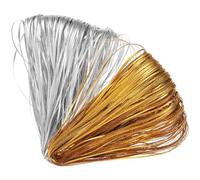 iplusmile Corde à Tresser pour Tresses 100 M 2 Pièces Fil Doré et Argenté Accessoires pour Tresses de Filles Outils Coiffure pour Dreadlocks et Extensions Décoration Cheveux