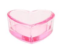 iplusmile Coupelle à Accessoire pour Nail Art en Verre Rose de Cœur Lisse et Structure Conçue pour Manucure