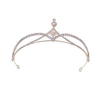 iplusmile Couronne de Mariée Exquise avec Zircon Coiffe de Mariée pour Banquet Anniversaire Décoration Élégante pour Femme