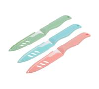 iplusmile Couteaux en Céramique 3 Pièces Coupe-Fruits et Légumes Poignée Ergonomique Lames avec Manchon Outil de Hachage la Cuisine Facile à Suspendre