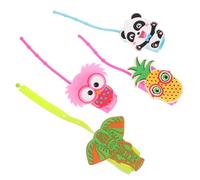 iplusmile Couvercle de Bouteille de Dessin Silicone 4 Pièces pour Petite Bouteille 30 Ml, Étui de Transport Léger et Flexible, Porte-bouteille à Main Pratique pour Voyage et Activités en Ext