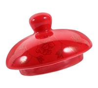 iplusmile Couvercle en Céramique pour Théière et Bouilloire, Double Couche Motif Feuille Rouge Doré, Couvercle de Tasse Rétro Délicat, Accessoire la Cuisine pour Réunion et Camping