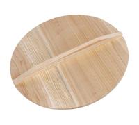 iplusmile Couvercle Wok Bois Naturel Épais Anti-projection avec Poignée Couvercle pour Marmites et Poêles Protection Éclaboussures Cuisine Maison Rétro