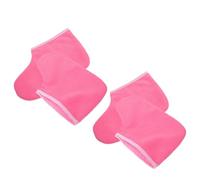 iplusmile Couvre-pieds la Paraffine 2 Paires Taille Unique Protège la Chaleur Rose Bord Blanc Soins des Pieds Spa Professionnel Réutilisable Film Isolant pour Bain de Paraffine