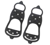iplusmile Crampons Antidérapants pour Chaussures Hiver et TPE Anti-Glisse sur Neige et Glace Adaptés à Chaussures de Sport et Décontractées Faciles à Enfiler Unisexes Noir