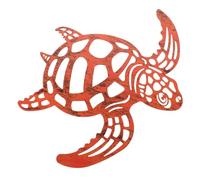 iplusmile Décoration Murale Pendentif Tortue En Fer Forgé Pour Intérieur Et Jardin, Ornement Mural Artisanal 38 Cm Marron, à Suspendre Murale Résistante Aux Intempéries, Ornement Décoratif Polyvalent