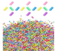 iplusmile Décorations en Argile Polymère Colorées 100G Tranches d'argile Polymère Multicolores Faux Vermicelles pour Bricolage DIY Embellissements Décoratifs Polyvalents pour Bracelets