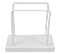 iplusmile Distributeur de Serviettes en Papier sur Pied en Bois Blanc Base en Métal, Support Élégant et Polyvalent pour Comptoirs Cuisine et Tables, Capacité Multiple