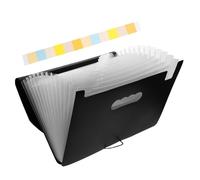 iplusmile Dossier Fichiers Plastique Extensible Compartiments avec Couvercle Organiseur Bureau Multifonction Grand Volume Rangement Bureau Portable pour Documents et Autres Formats