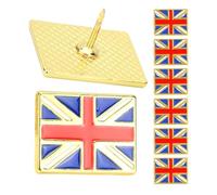 iplusmile Drapeau Britannique Insignes à Épingle Union Jack Lot de 8 Résistantes Décoloration en Alliage de Zinc Design Unique Rectangle, Résistantes la Décoloration, pour Occasions