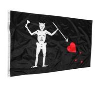 iplusmile Drapeau Pirate Blanc Squelette Humain Avec Flèche Bannière Halloween Crâne Cœur Noir