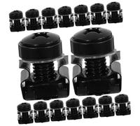 iplusmile Écrous à Insert Carré M6 x 16 Cm 50 Pcs pour Montage en Rack Serveur, Vis De Fixation Cage Et Écrou Cage pour Armoire Serveur, Accessoires Noirs pour Équipements Réseau