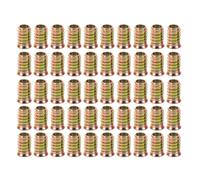 iplusmile Écrous pour Meubles en Fer M10X25 Zincé 50 Pcs Inserts Filetés pour Vis à Bois Dur Fixations Robustes Anticorrosion Kit D’Assemblage pour Bricolage et Réparation Bois