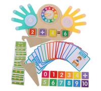 iplusmile Éducatif Mathématique Montessori Bois pour Garçon Fille Apprentissage Addition et Soustraction avec Doigts Reconnaissance des Couleurs et Développement Cognitif pour Préscolaire