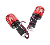 iplusmile Embouts de Guidon Moto Rouges Éclairage Clignotant Intégrée Capuchons Universels Antidérapants Résistants aux Intempéries Dimensions 87 X 33 X 33 CM Protection Optimale pour