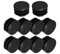 iplusmile Embouts de Guidon Vélo 10 Pièces Plastique PVC Noir pour Poignées | Finition Soignée, Protège les Extrémités du Tube, Lot Pratique pour Réparations et Entretien Vélo
