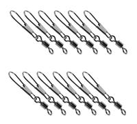 iplusmile Émerillons à Agrafe 50 Pcs en Acier Inoxydable, Connecteurs de Sécurité pour Leurres, Résistance Corrosion, Fixation Rapide, Matériel Pêche Eau Douce et Salée, Usage Polyvalent,